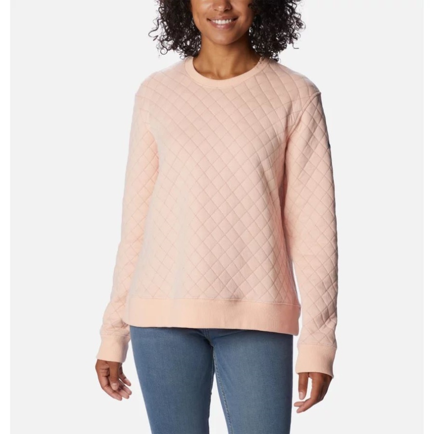 Columbia Columbia Lodge Stepp-Sweatshirt Mit Rundhalsausschnitt Für Damen Pfirsichblüte