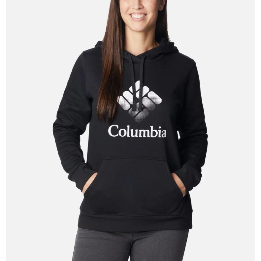 Columbia-Frauen-Columbia-Trek-Grafik-Hoodie Schwarz/Schriftlogo