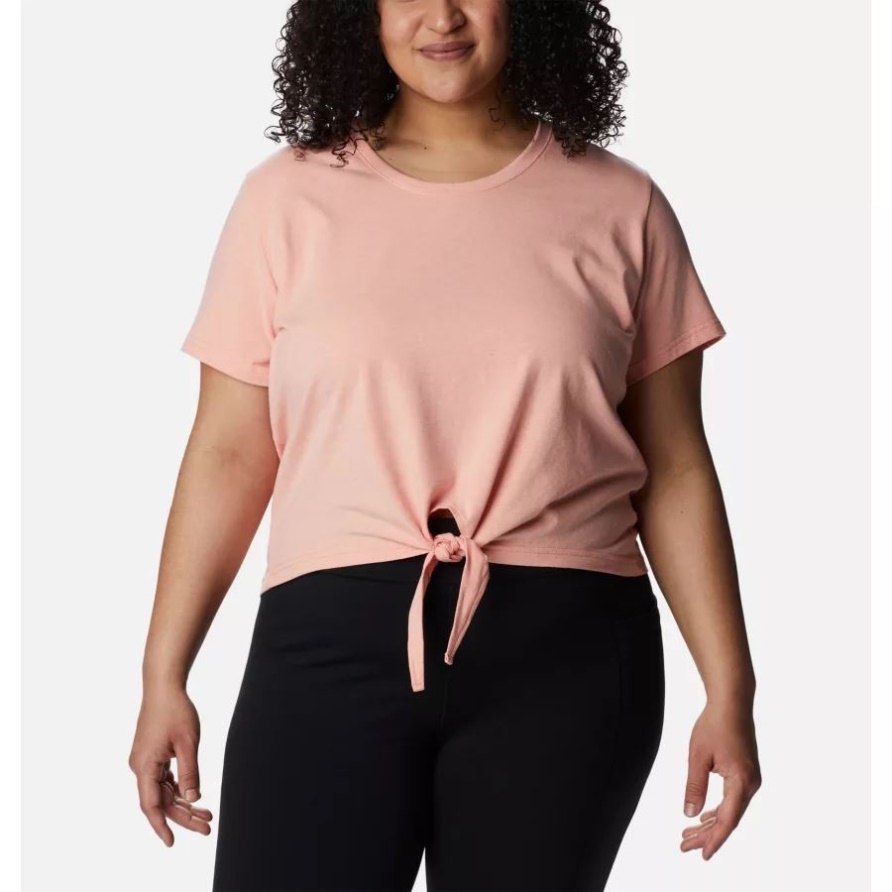 Columbia Columbia Trek Kurzarmshirt Für Damen In Übergröße Coral Reef Heather