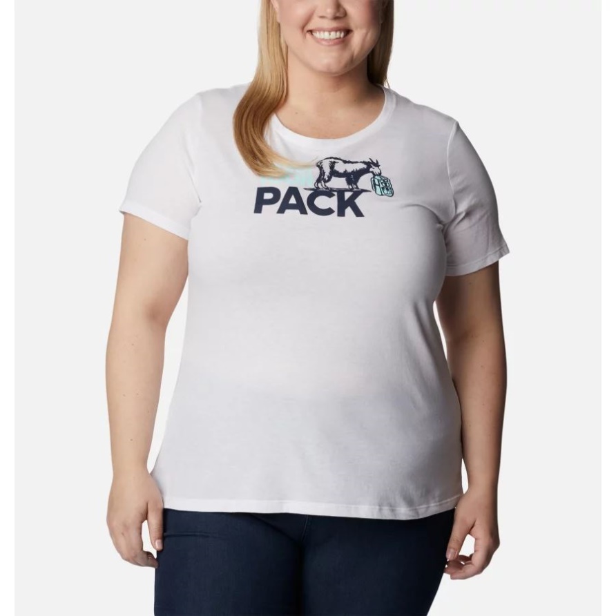 Columbia Daisy Days-Grafik-T-Shirt Für Damen In Übergröße, Weiß/Got Your Pack