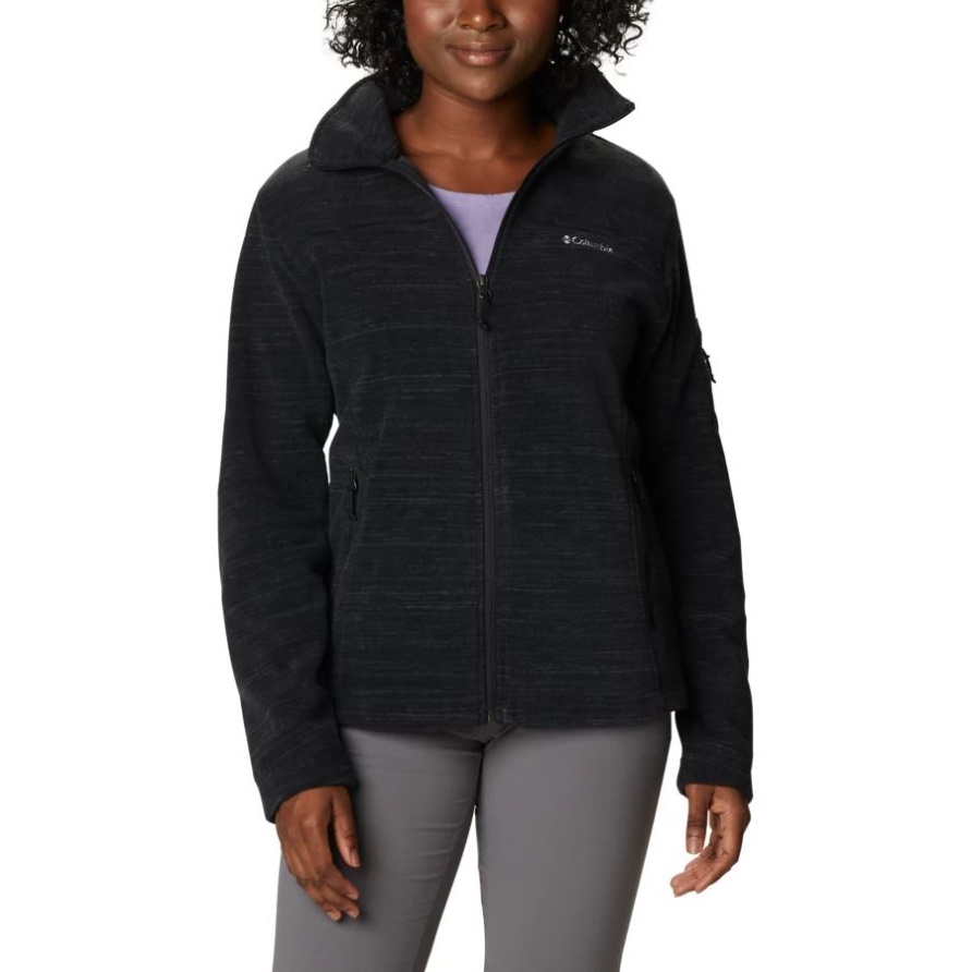 Columbia Fast Trek Bedruckte Fleecejacke Für Damen Mit Schwarzem Spacedye-Druck