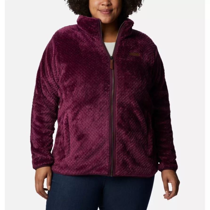 Columbia Fire Side II Plüsch-Fleece Mit Durchgehendem Reißverschluss Für Damen In Übergröße Marionberry
