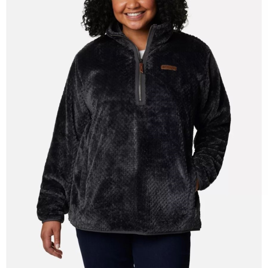 Columbia Sherpa-Fleece Mit Viertelreißverschluss Und Feuerseite Für Damen In Übergröße Haifisch