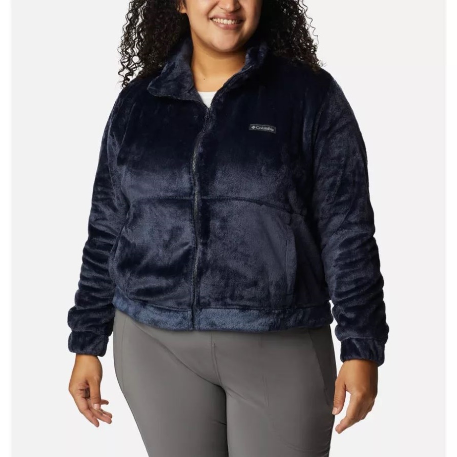 Columbia Fireside Jacke Mit Durchgehendem Reißverschluss Für Damen In Übergröße, Dunkel Nachtaktiv