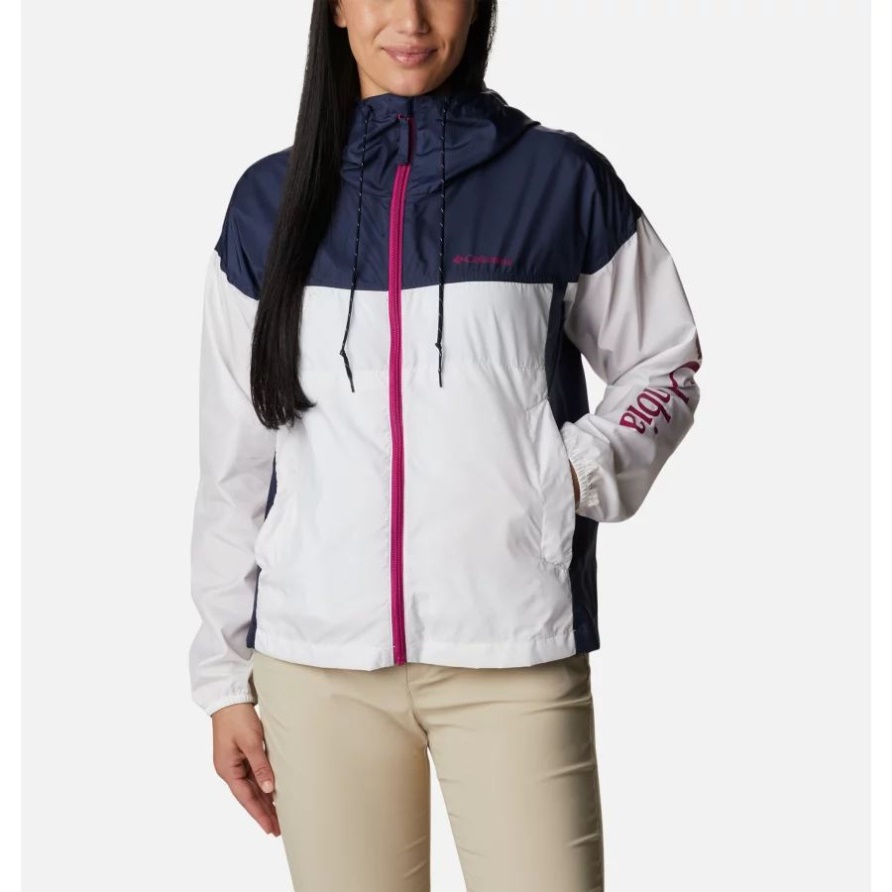 Columbia Damen Flash Challenger Neuheit Windjacke Weiß/Nachtaktiv
