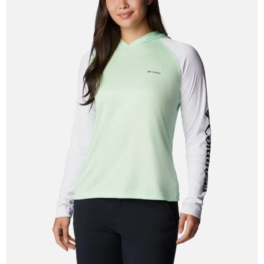 Columbia Fork Stream Langarm-Hoodie Für Damen Mit Schlüsselwesten/nächtlichem Logo