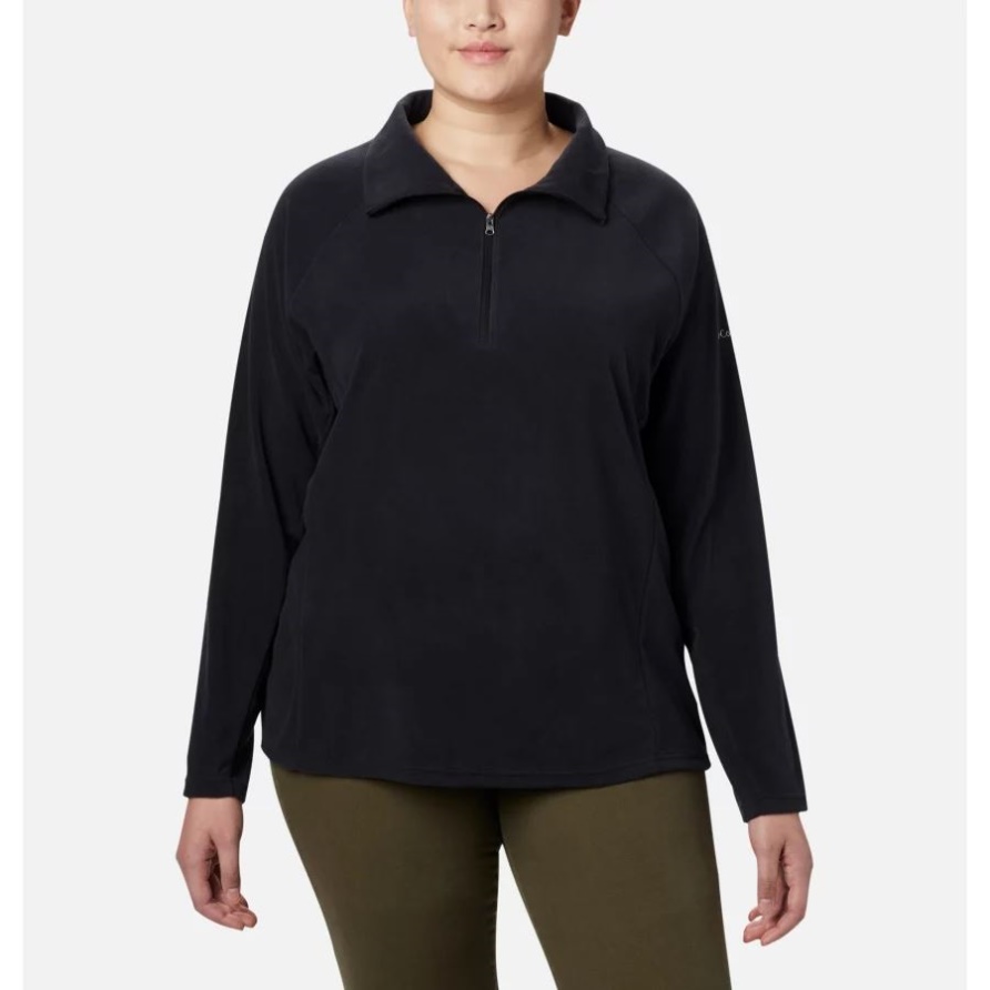 Columbia Damen Glacial Iv 1/2 Zip Plus Size Schwarz