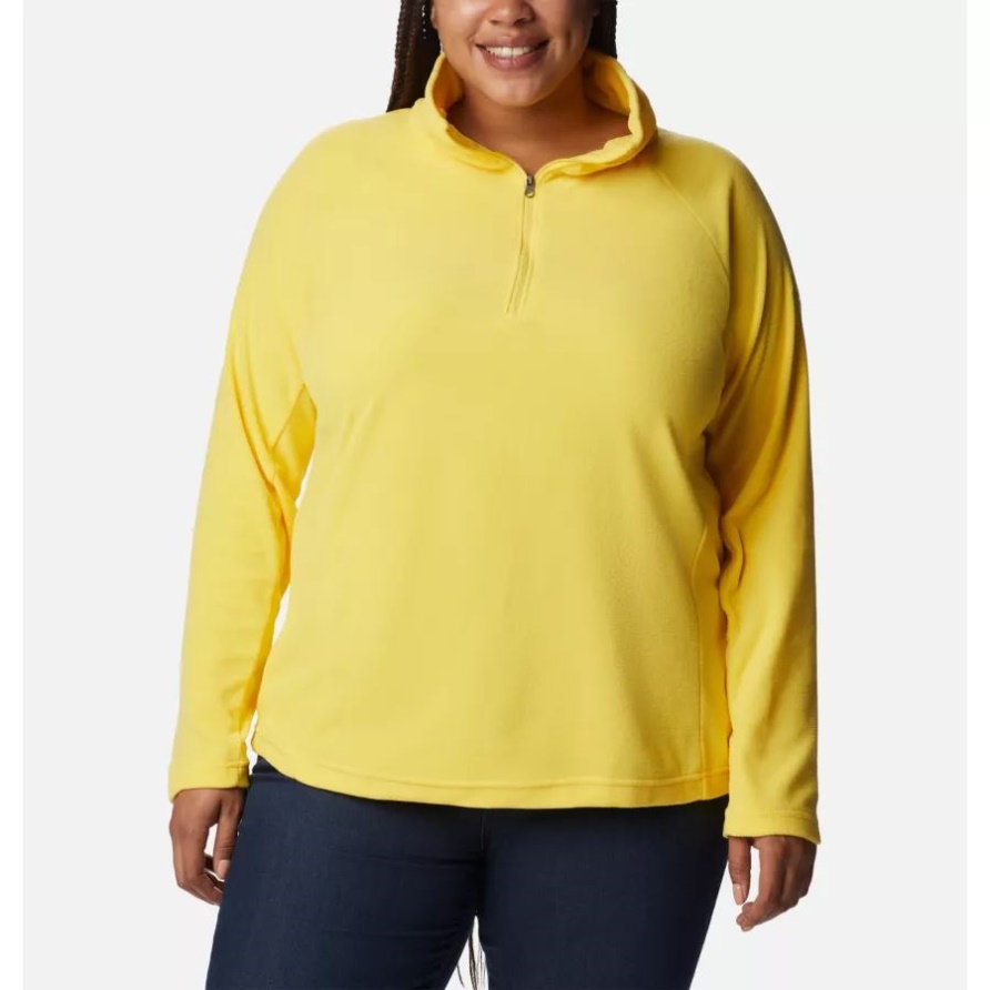 Columbia Glacial Iv 1/2 Zip Plus Size Sun Glow Für Damen
