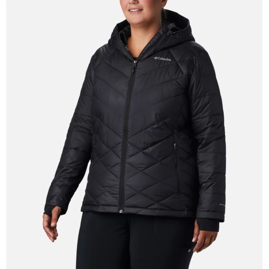 Columbia Himmlische Kapuzenjacke Für Damen Plus Größe Schwarz