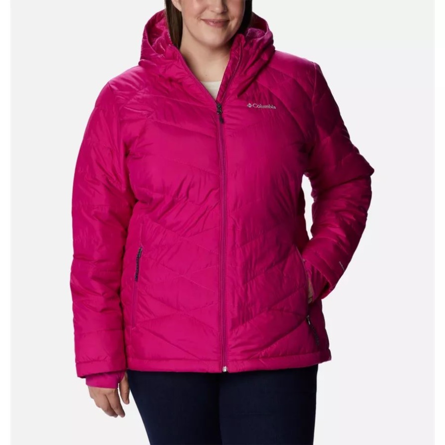 Columbia Himmlische Kapuzenjacke Für Damen Plus Größe Wild Fuchsia
