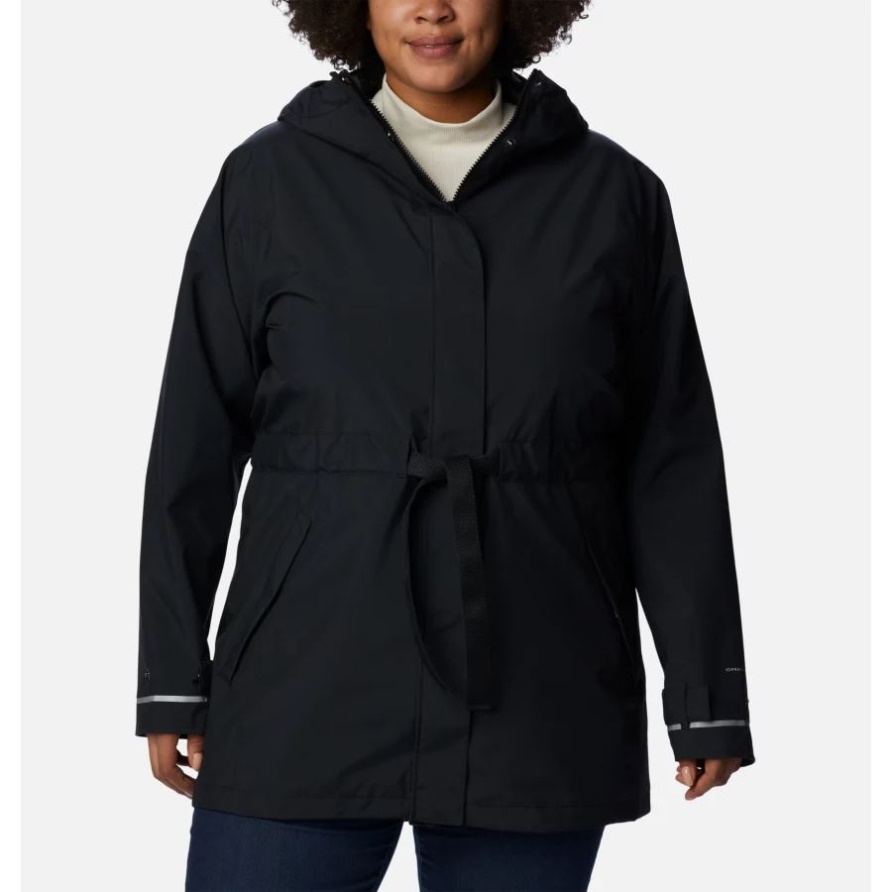 Columbia Frauen Hier Und Da Trench Ii Jacke Plus Größe Schwarz