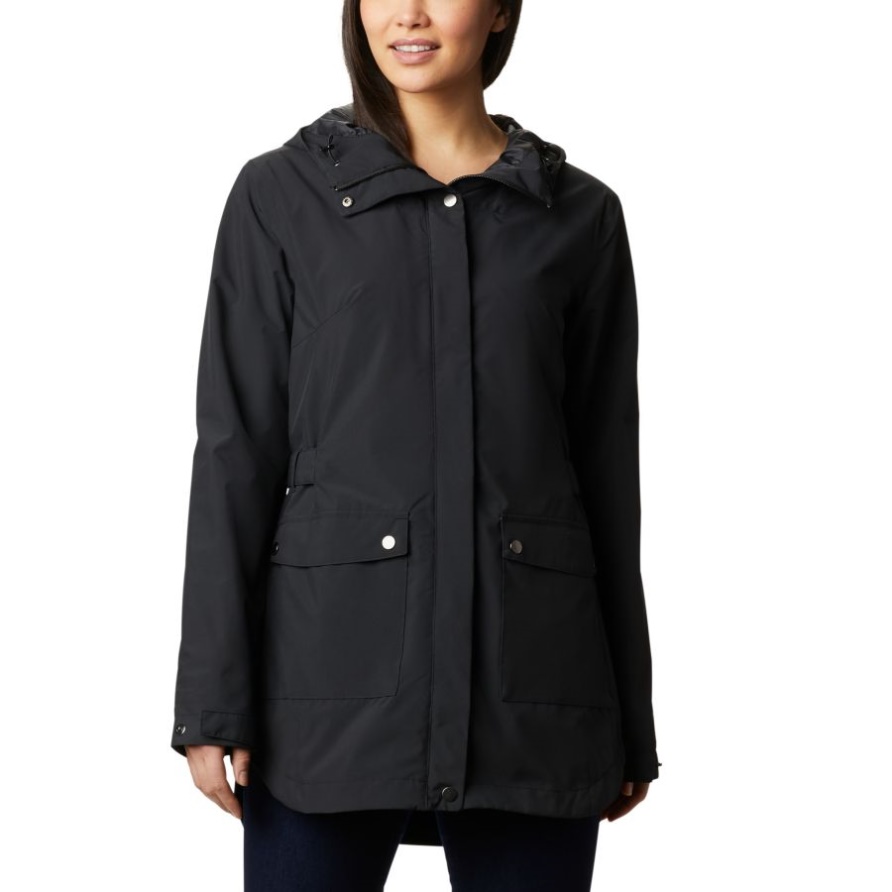 Columbia Damen-trenchjacke Hier Und Da Schwarz
