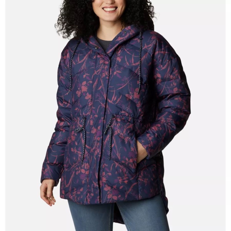 Columbia Icy Heights Ii Damen-daunenjacke Mit Nächtlichem Herringtons-print