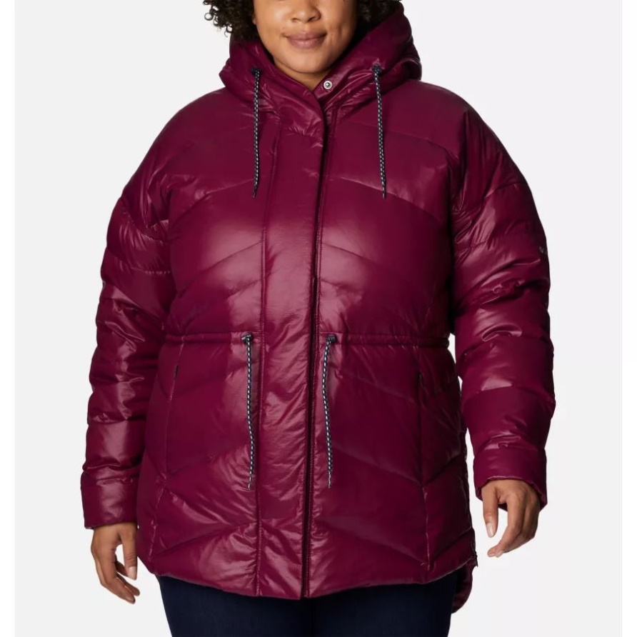 Columbia Damen Icy Heights Ii Daunenjacke Neuheit Plus Größe Marionberry Gunmetal