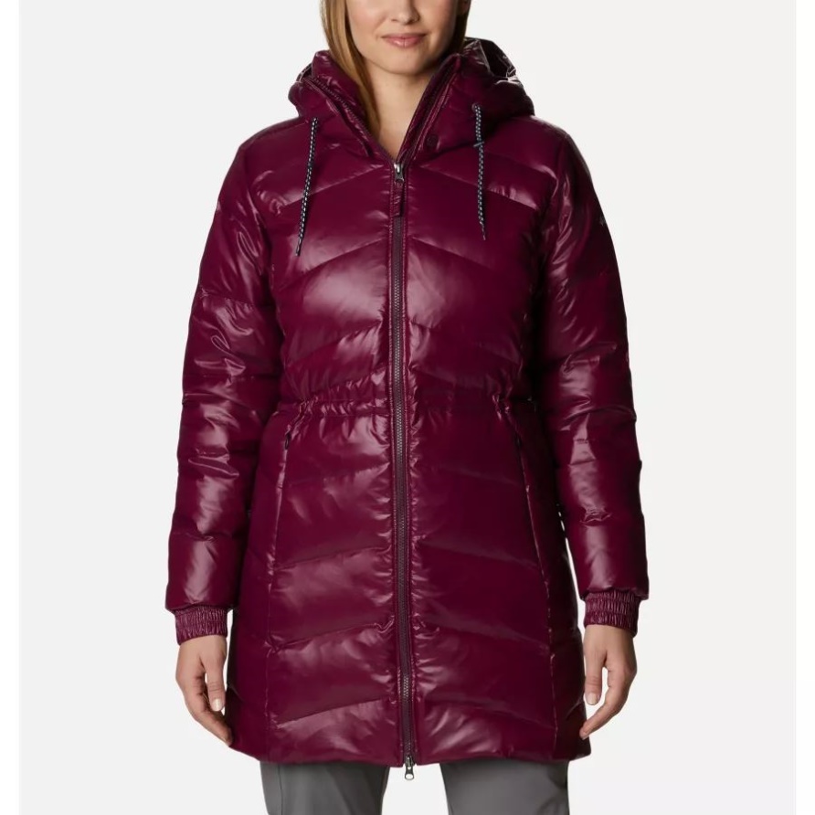 Columbia Icy Heights Ii Daunenjacke Mit Kapuze Für Damen Marionberry Gunmetal