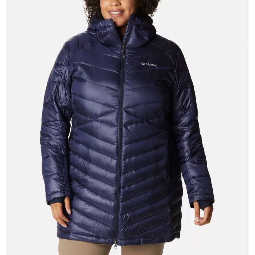 Columbia Joy Peak Omni-Heat Infinity Mittelisolierte Kapuzenjacke Für Damen In Übergröße, Dunkel Nachtaktiv