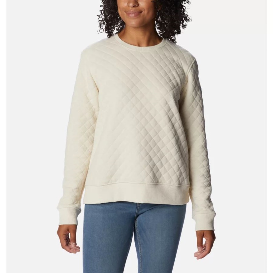 Columbia Lodge Gestepptes Rundhals-Sweatshirt Für Damen Kreide
