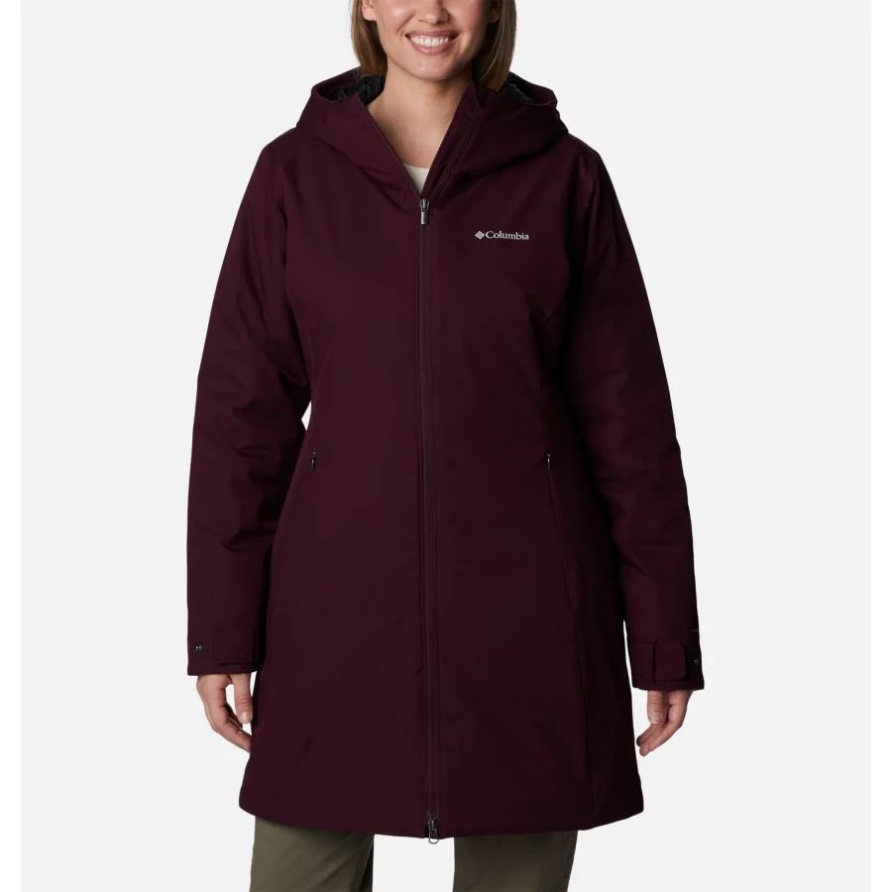 Columbia Pass Mid-Jacke Mit Spiegel Für Damen Epic Pflaume
