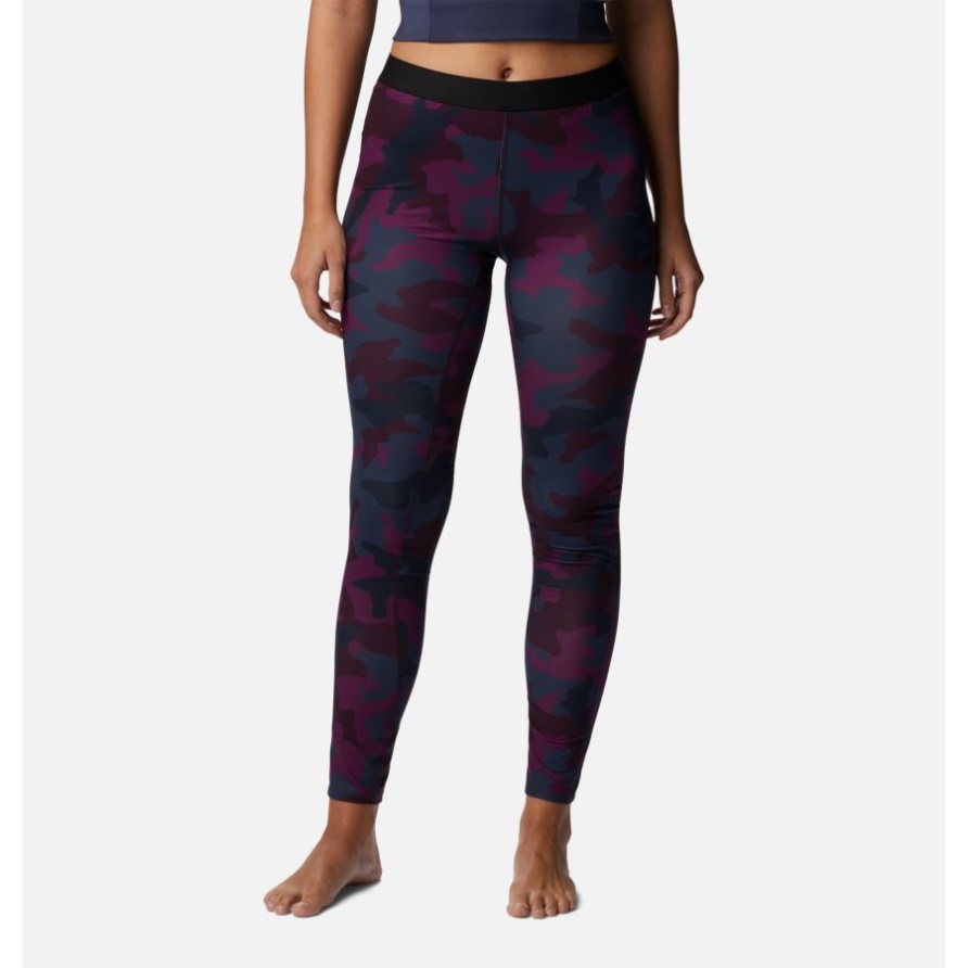 Columbia Mittelschwere Baselayer-Strumpfhose Für Damen Pflaume Trad Camo