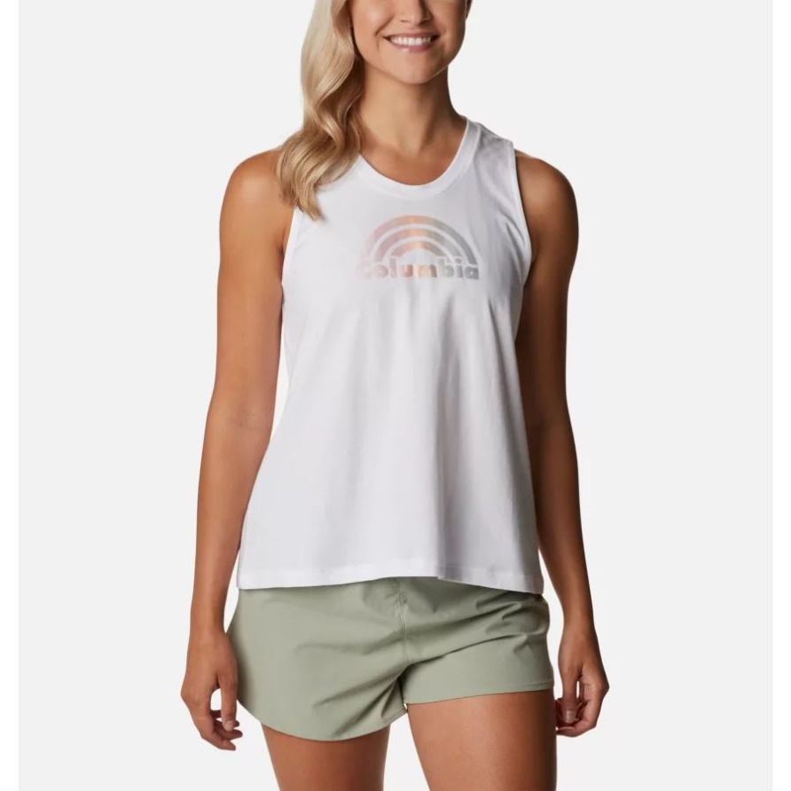 Columbia North Cascades Tank Für Damen Weiß/Regenbogenschimmer
