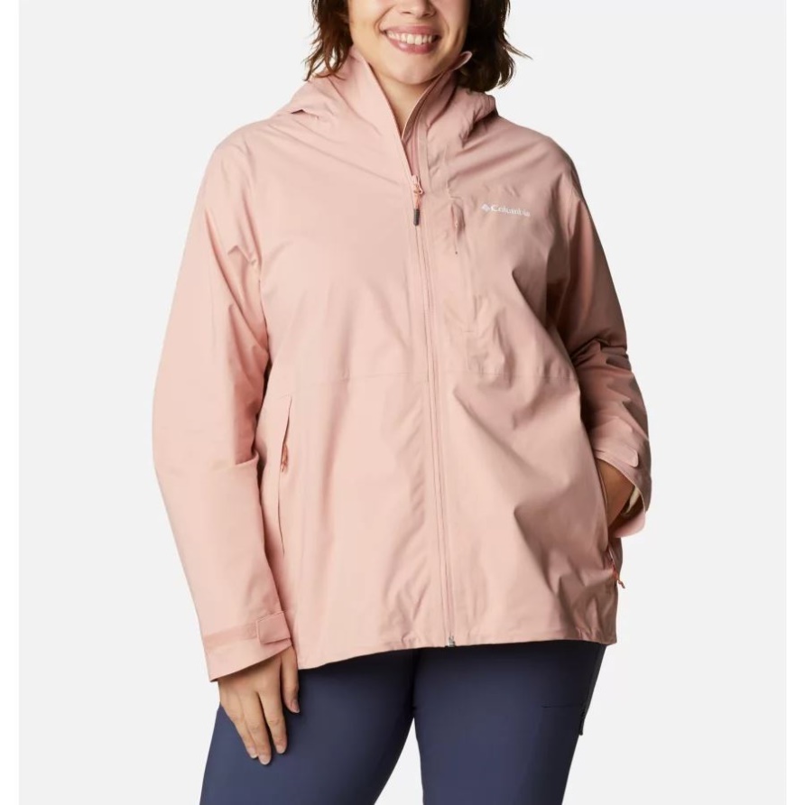 Columbia Omni-Tech Ampli-Dry Shell-Jacke Für Damen In Übergröße, Kunstrosa