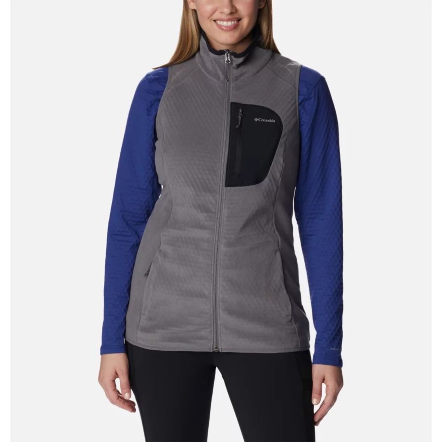 Columbia Damen Outdoor Track Weste City Grau/schwarz