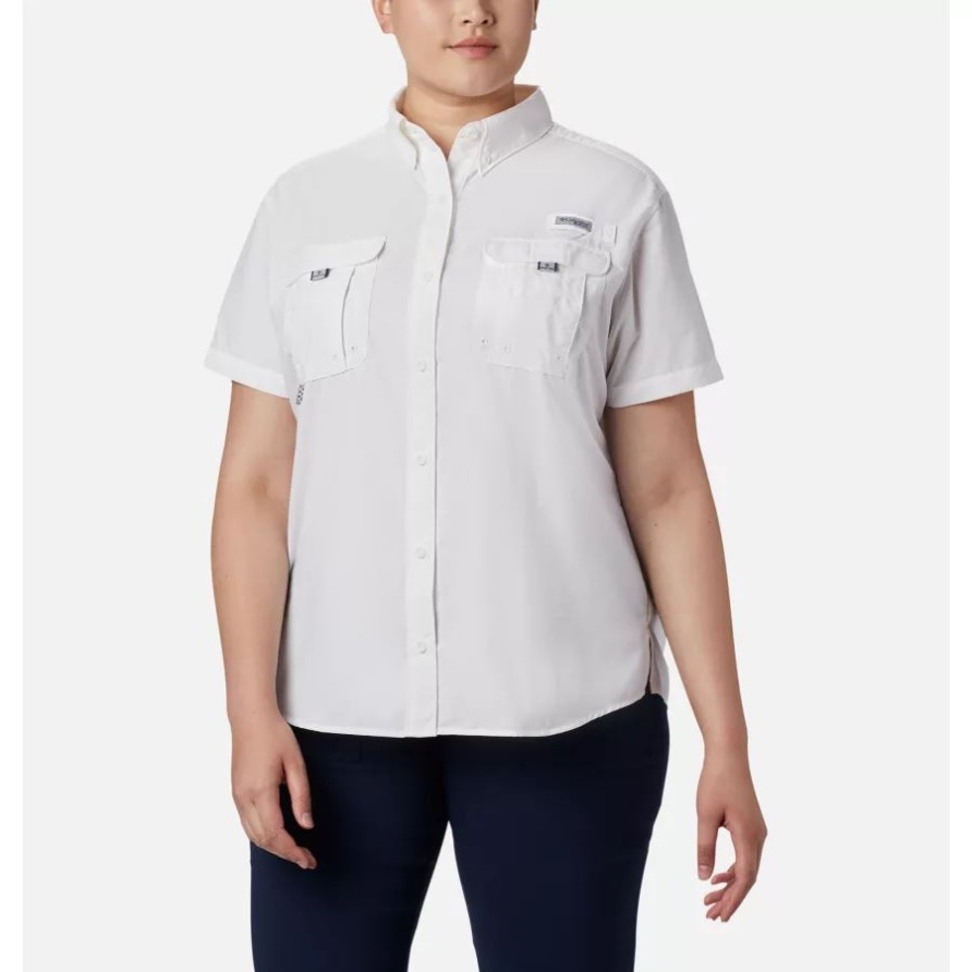 Columbia Frauen Pfg Bahama Kurzarm Plus Größe Weiß