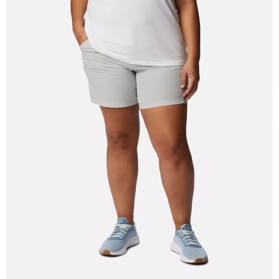 Columbia Pfg Korallenpunkt Iii Frauen Shorts Plus Größe Kühles Grau