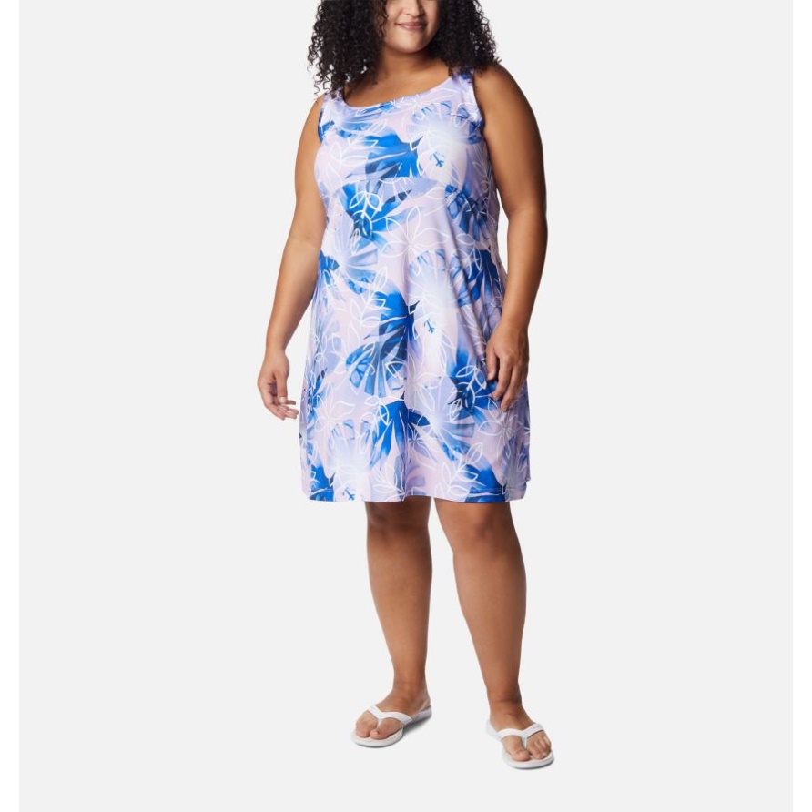 Columbia Pfg Freezer III Kleid Für Damen In Übergröße Mit Serenity/Shady Coves-Print