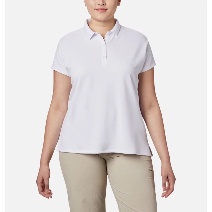 Columbia Pfg Innisfree Kurzarm-poloshirt Für Damen Plus Größe Weiß