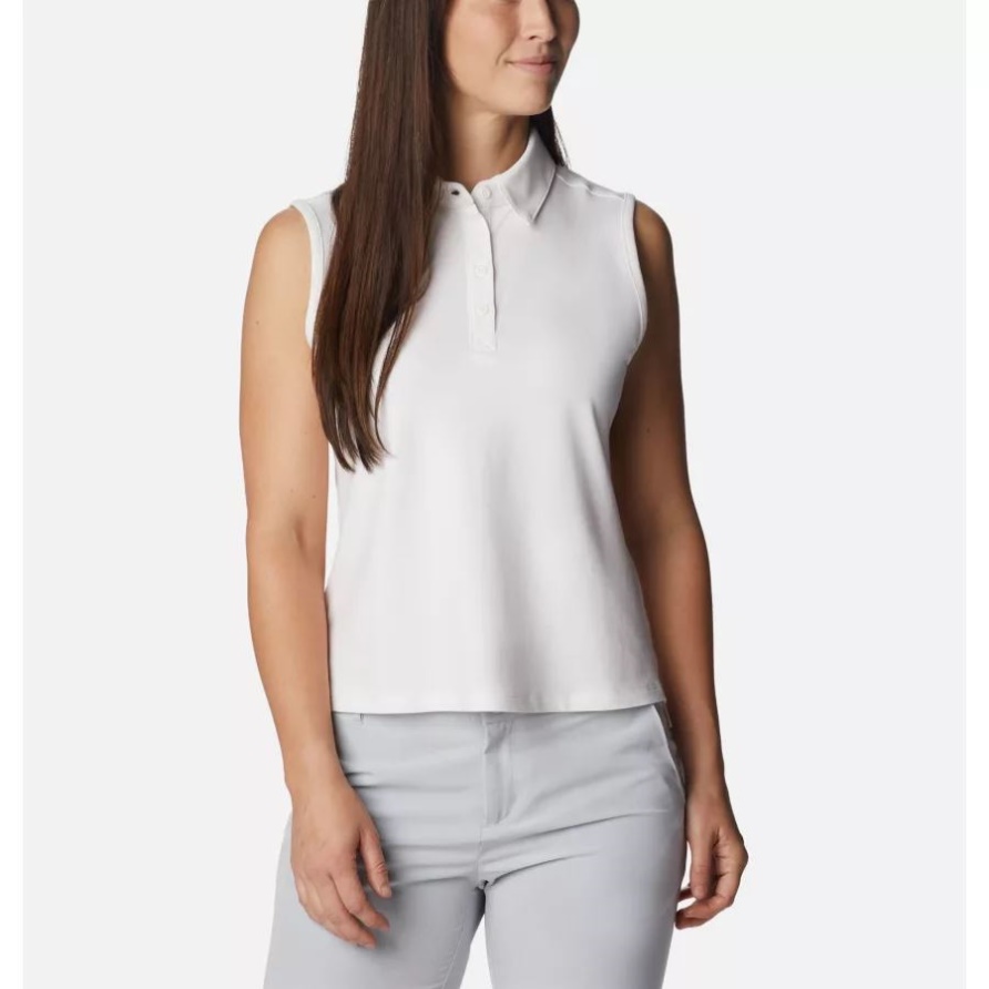 Columbia Frauen Pfg Sun Drifter ärmelloses Polo Weiß
