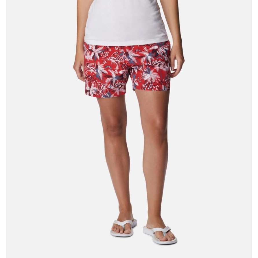 Columbia Frauen Pfg Super Backcast Wassershorts Red Spark Firework Fishin'