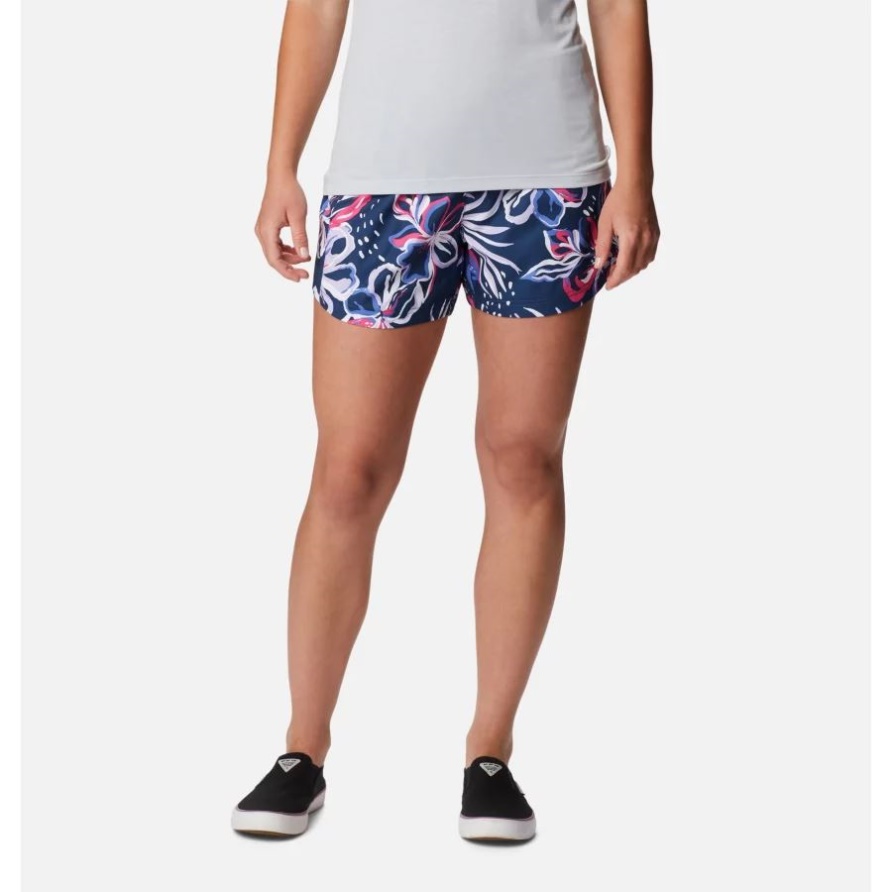Columbia Frauen Pfg Super Tamiami Schlupfshorts Carbon Tropic Multilines
