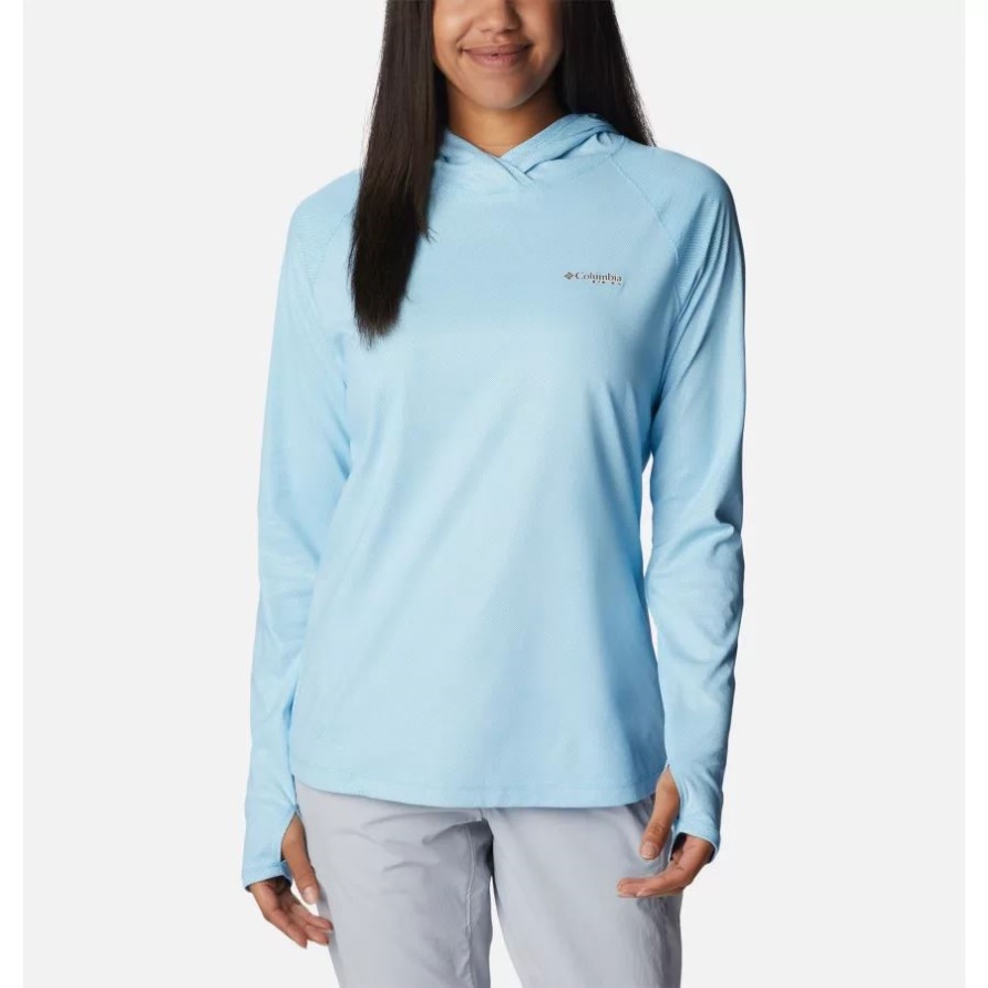 Columbia Frauen Pfg Tidal Deflektor Ice Langarm Hoodie Riptide