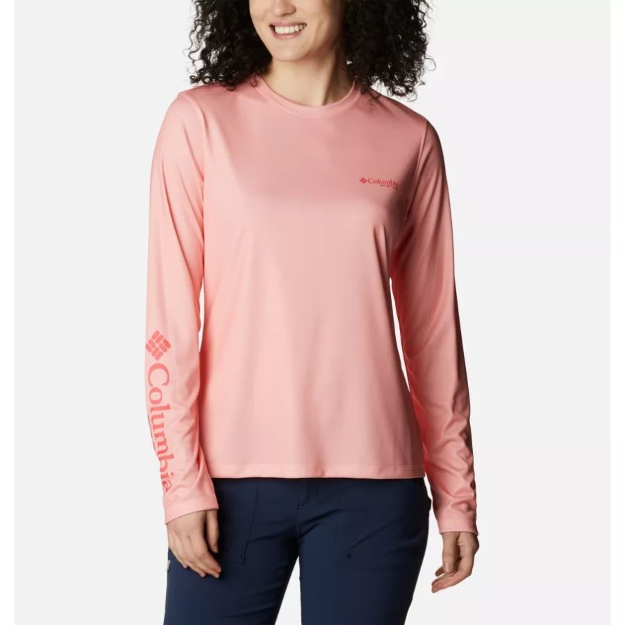 Columbia Frauen Pfg Tidal Tee Island Time Langarmshirt Tiki Pink/neon Sunrise