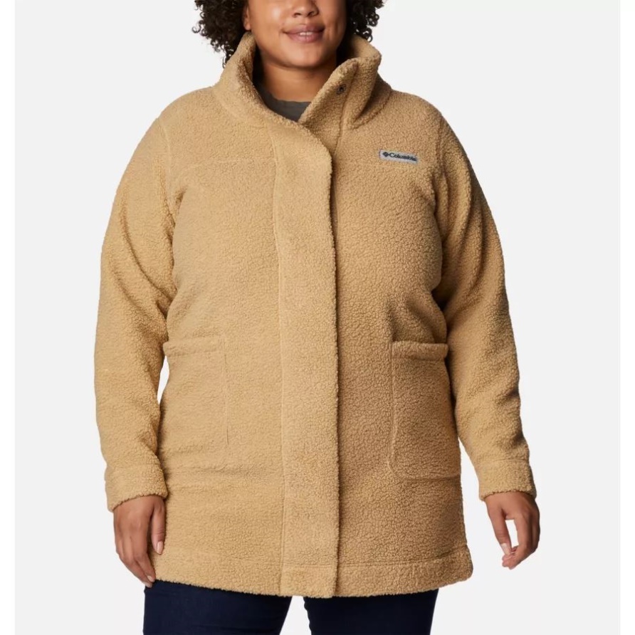 Columbia Damen-panorama Lange Jacke Plus Größe Strand