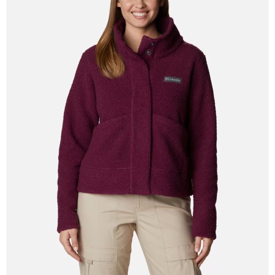 Columbia Damen-Panorama-Snap-Fleecejacke Marionberry