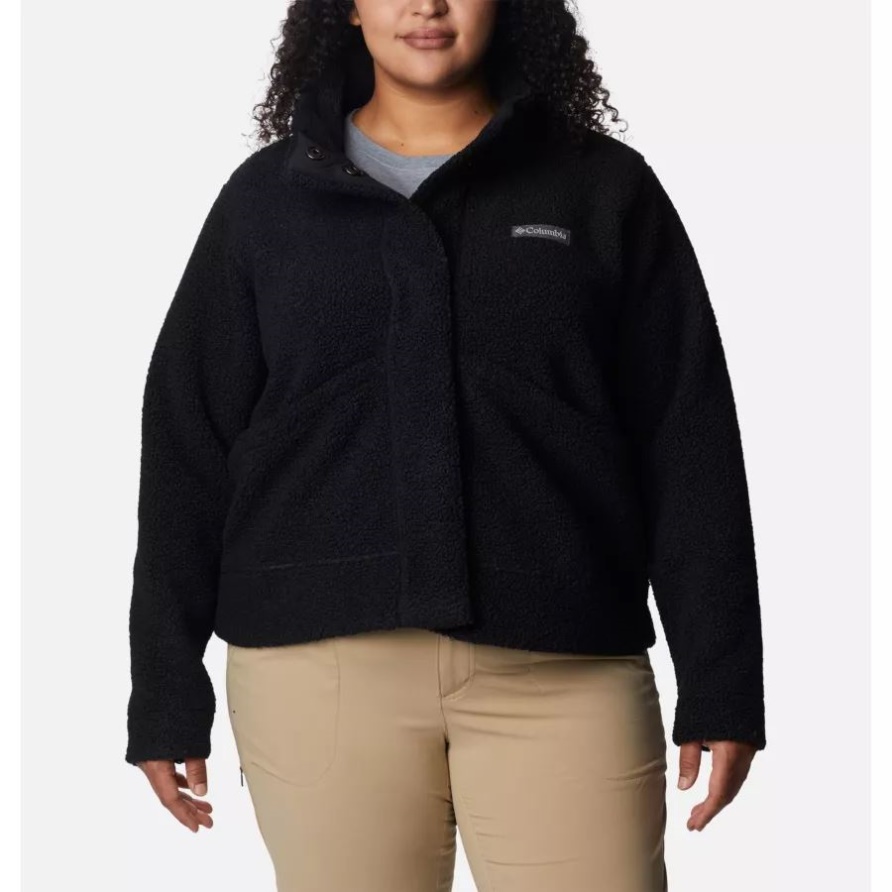 Columbia Damen-panorama-snap-fleecejacke Plus Größe Schwarz