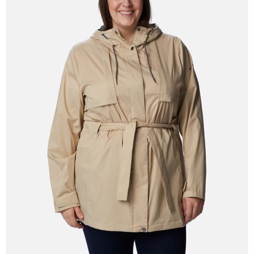 Columbia Pardon My Trench-Regenjacke Für Damen In Übergröße, Uraltes Fossil