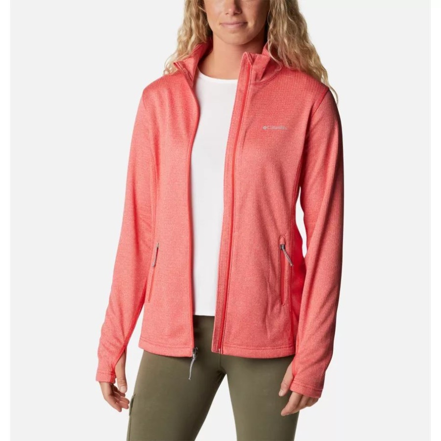 Columbia Park View Technische Fleecejacke Für Damen Red Hibiscus Heather