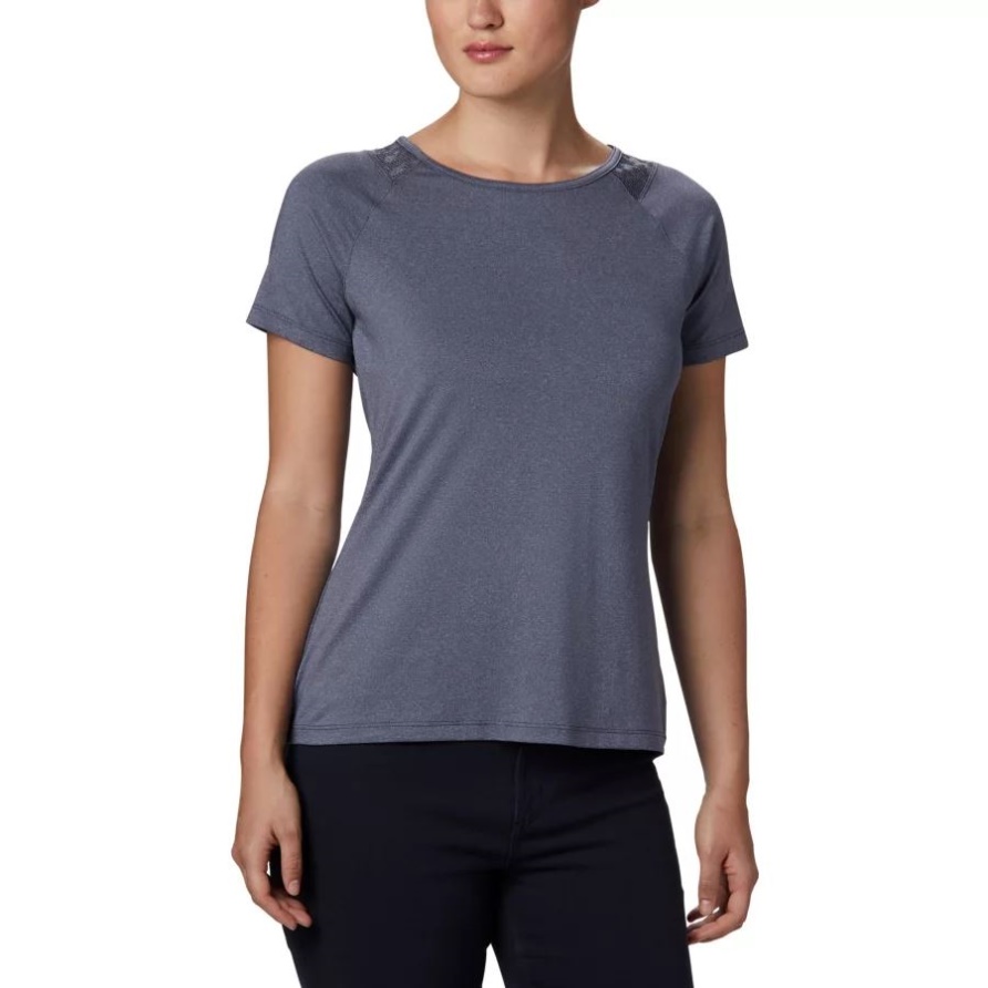 Columbia Technisches T-shirt „peak To Point Ii“ Für Damen Nachtaktiv Meliert
