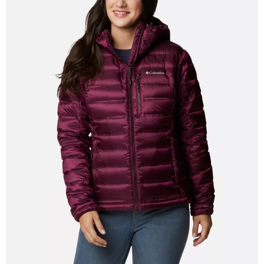 Columbia Pebble Peak Daunenjacke Mit Kapuze Für Damen Marionberry