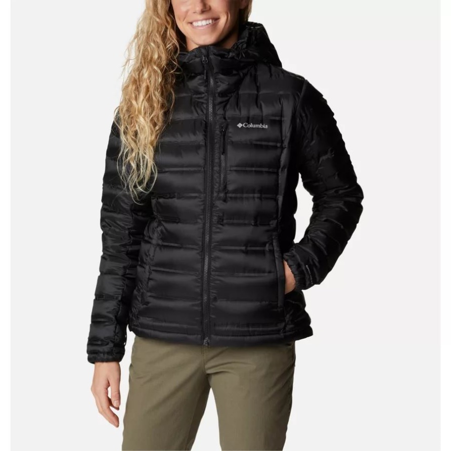 Columbia Damen Pebble Peak Daunenjacke Mit Kapuze Puffer Schwarz