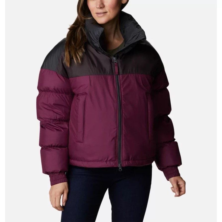 Columbia Pike Lake Isolierte Kurz Geschnittene Daunenjacke Für Damen Marionberry/New Cinder/Shark