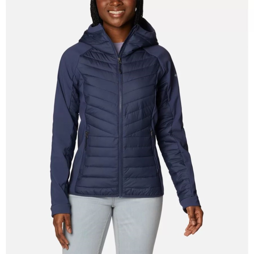 Columbia Powder Lite Hybrid-Kapuzenjacke Für Damen Nachtaktiv