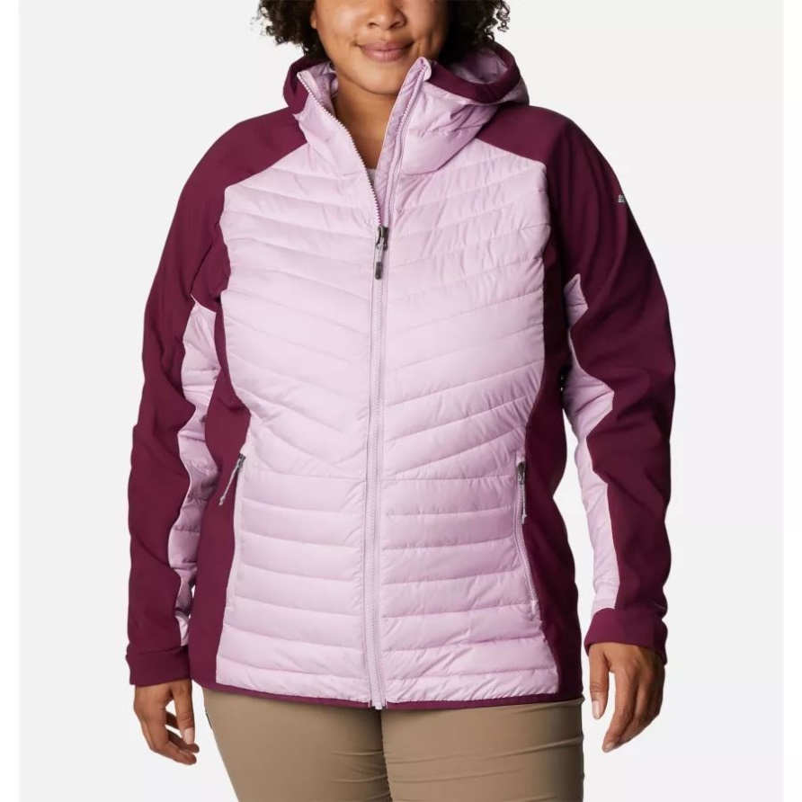 Columbia Puder Lite Hybrid-Kapuzenjacke Für Damen In Übergröße Aura/Marionberry