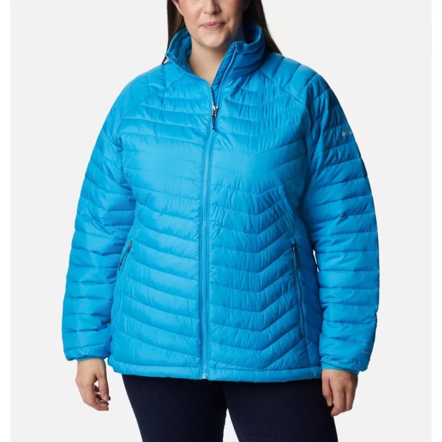Columbia Powder Lite Jacke Für Damen Plus Größe Blue Chill