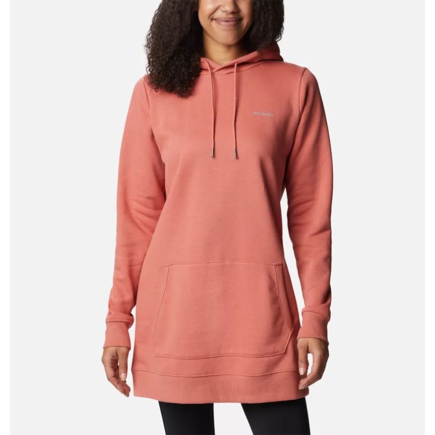 Columbia Rush Valley Long Hoodie Für Damen, Dunkle Koralle