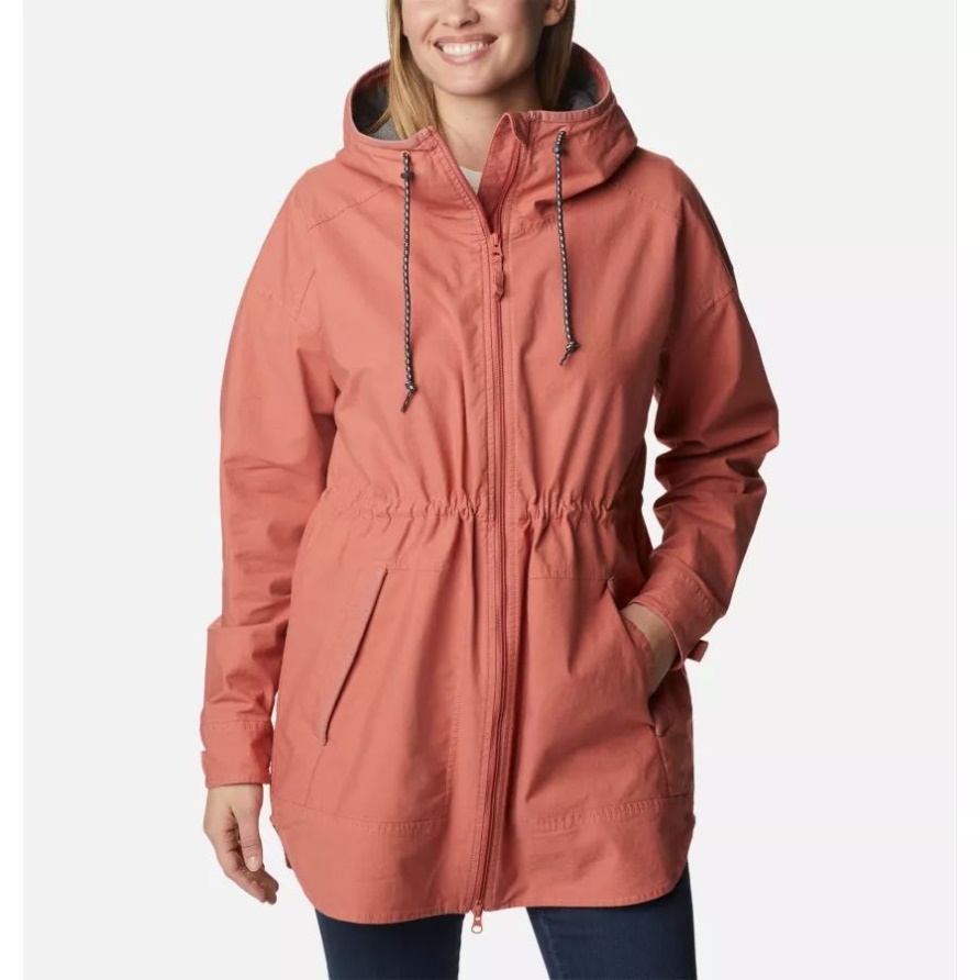Columbia Lange Gefütterte Jacke In Sage Lake Für Damen In Dunkler Koralle
