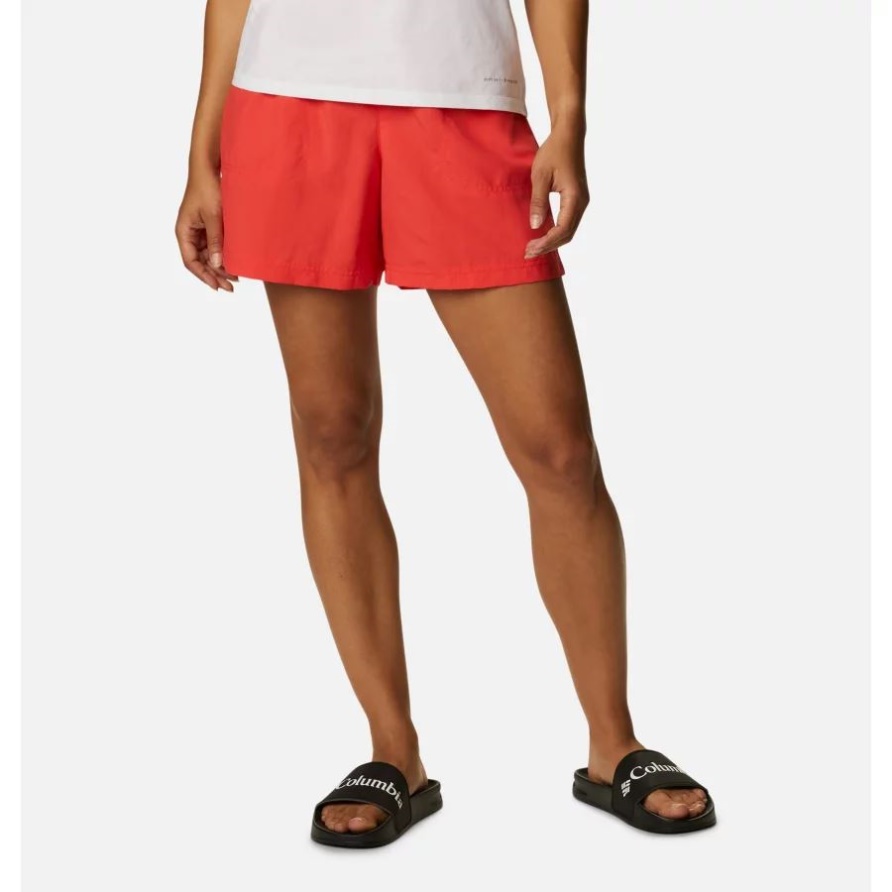 Columbia Sandy River Shorts Für Damen Red Hibiscus